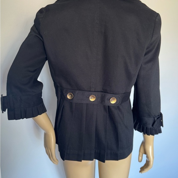 LOFT Black Blazer with Gold Accents. Ptp 18” - Picture 4 of 8